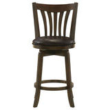 Lambert Counter Height Swivel Bar Stool with Upholstered Seat Dark Cherry