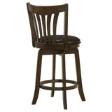 Lambert Counter Height Swivel Bar Stool with Upholstered Seat Dark Cherry