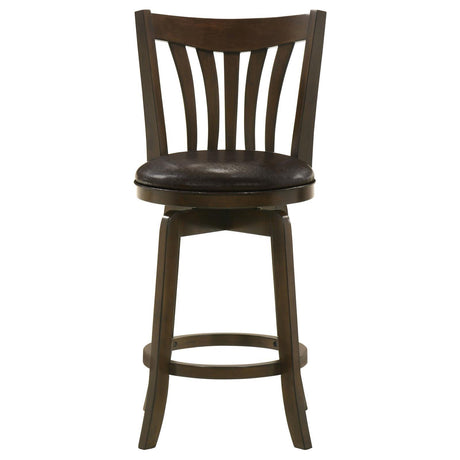 Lambert Counter Height Swivel Bar Stool with Upholstered Seat Dark Cherry by Coaster at Eve Furniture
