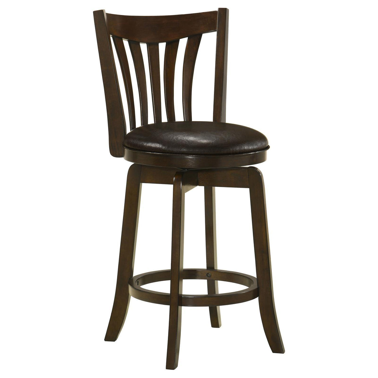 Lambert Counter Height Swivel Bar Stool with Upholstered Seat Dark Cherry by Coaster at Eve Furniture