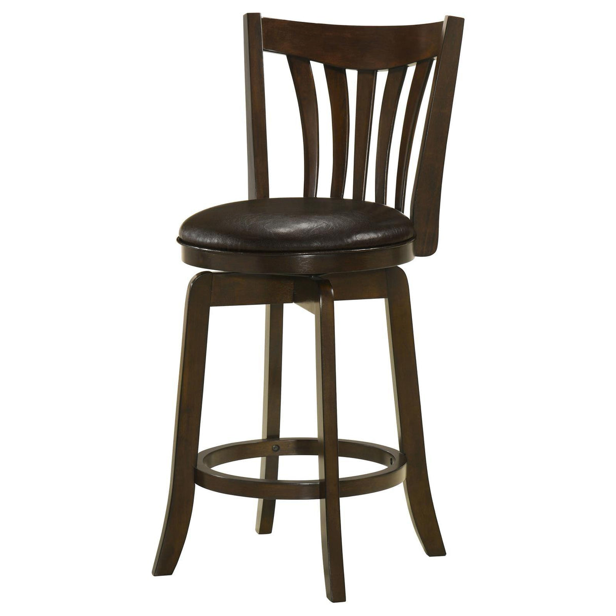 Lambert Counter Height Swivel Bar Stool with Upholstered Seat Dark Cherry by Coaster at Eve Furniture