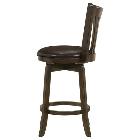 Lambert Counter Height Swivel Bar Stool with Upholstered Seat Dark Cherry by Coaster at Eve Furniture
