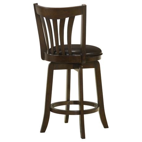 Lambert Counter Height Swivel Bar Stool with Upholstered Seat Dark Cherry by Coaster at Eve Furniture