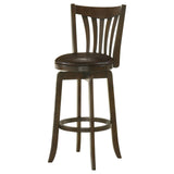 Lambert Dark Cherry Pub Height Swivel Bar Stool with Upholstered Seat by Coaster at Eve Furniture