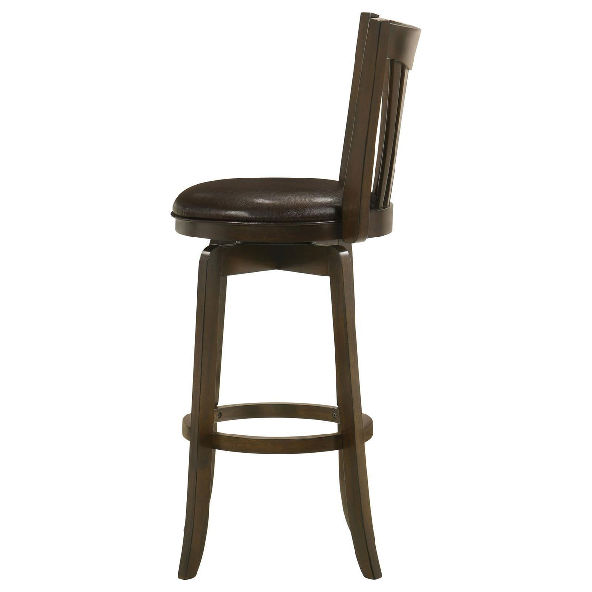 Lambert Dark Cherry Pub Height Swivel Bar Stool with Upholstered Seat by Coaster at Eve Furniture