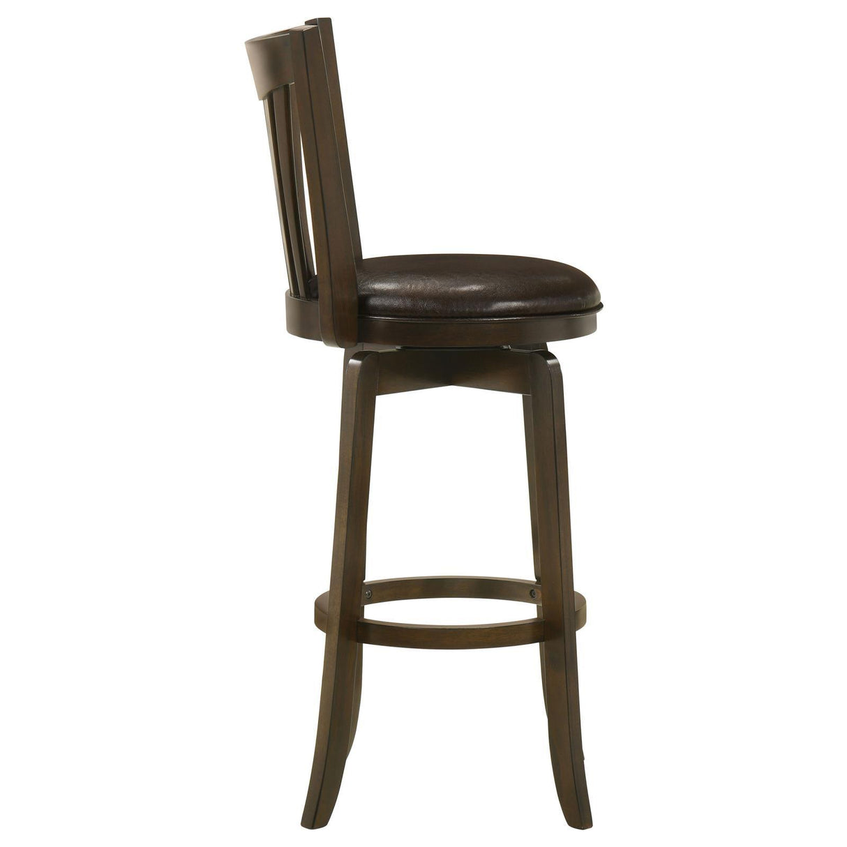 Lambert Dark Cherry Pub Height Swivel Bar Stool with Upholstered Seat by Coaster at Eve Furniture