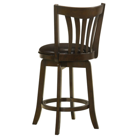 Lambert Counter Height Swivel Bar Stool with Upholstered Seat Dark Cherry by Coaster at Eve Furniture