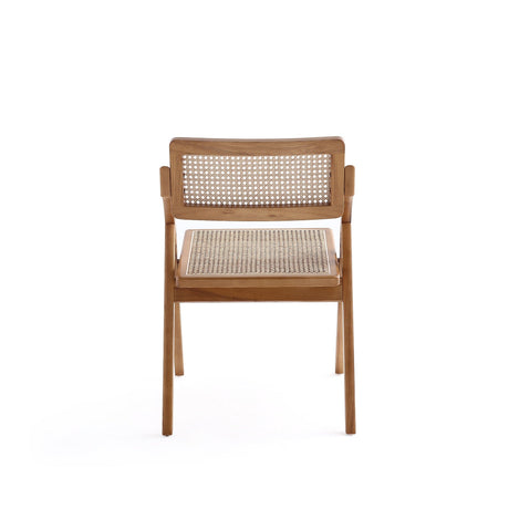 Lambinet Folding Dining Chair in Nature Cane (set of 4) by Manhattan Comfort at Eve Furniture