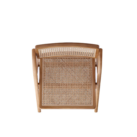 Lambinet Folding Dining Chair in Nature Cane (set of 4) by Manhattan Comfort at Eve Furniture
