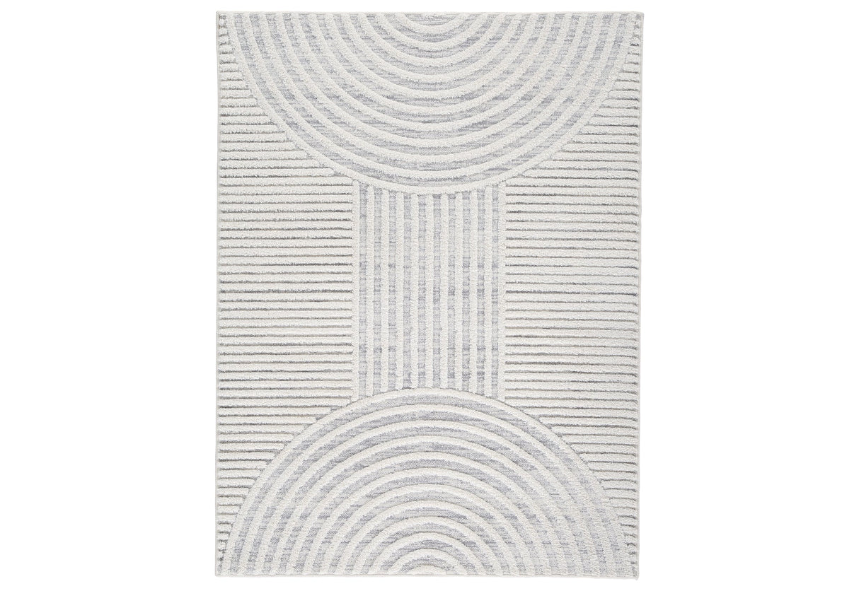 Lambworth Gray/Cream Large Rug by Ashley at Eve Furniture