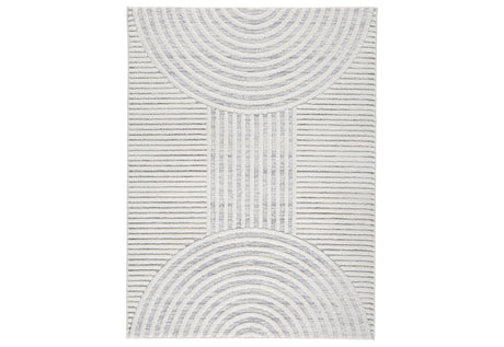 Lambworth Gray/Cream Large Rug by Ashley at Eve Furniture