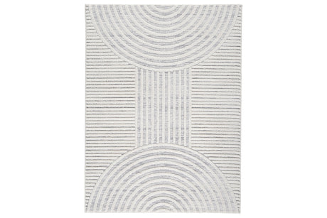 Lambworth Gray/Cream Medium Rug by Ashley at Eve Furniture