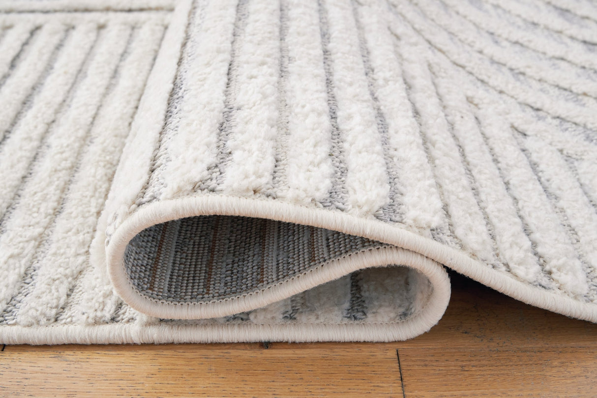 Lambworth Gray/Cream Medium Rug by Ashley at Eve Furniture