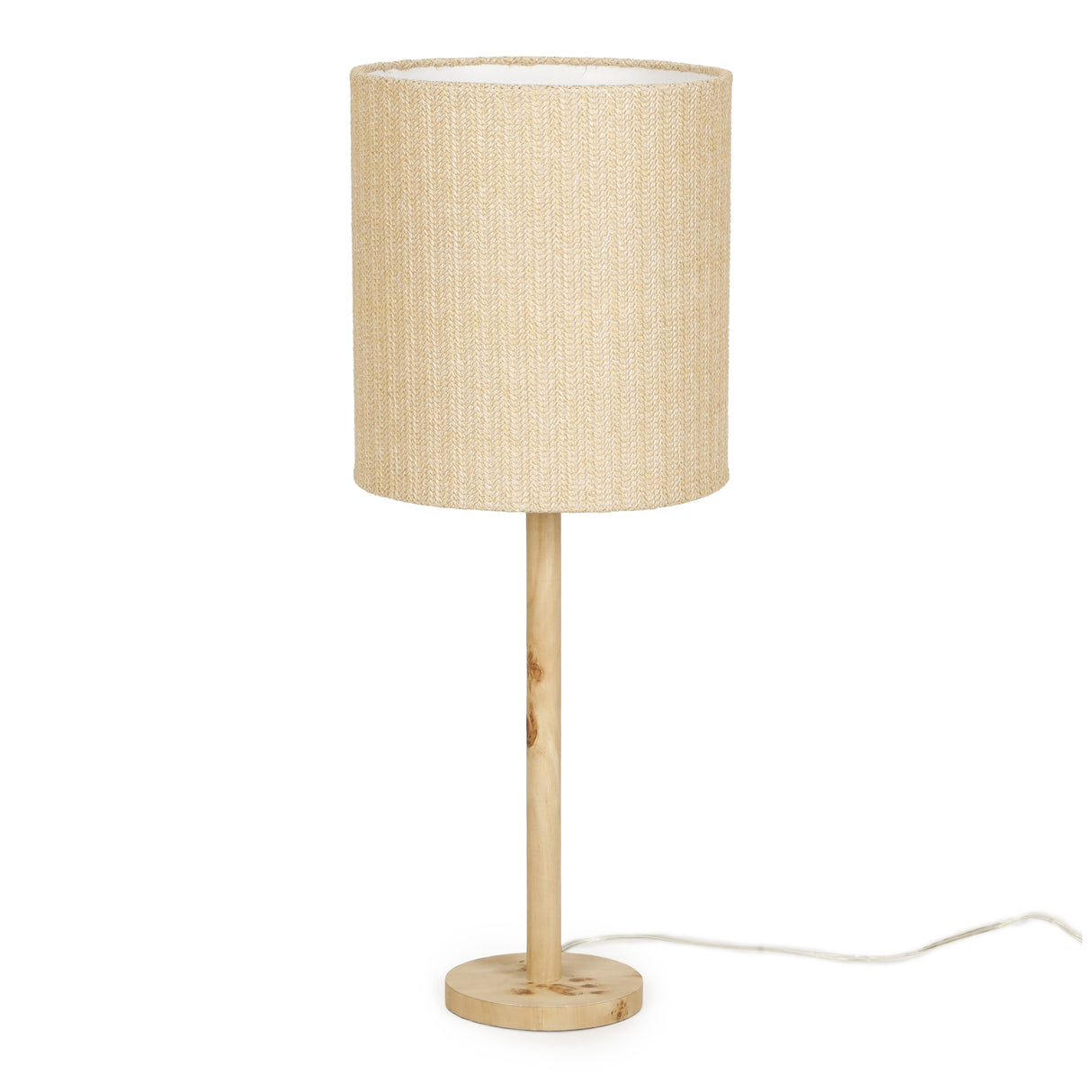 Lamia Natural Burl and Raffia Designer Table Lamp by TOV Furniture at Eve Furniture
