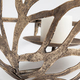 Lana I Single Champagne Toned Wall Candle Holder by Mercana at Eve Furniture