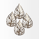 Lana II Set of 4 Champagne toned Wall Candle Holders by Mercana at Eve Furniture