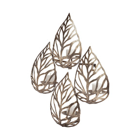 Lana II Set of 4 Champagne toned Wall Candle Holders by Mercana at Eve Furniture