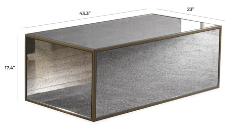 Lana Mirrored Coffee Table by Inspire Me! Home Decor by TOV Furniture at Eve Furniture