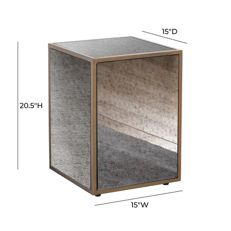 Lana Mirrored Side Table by TOV Furniture at Eve Furniture