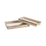 Lana Natural Trays (Set of 2) by Crestview at Eve Furniture