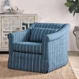 Lana Navy Blue Swivel Chair by Classic Home at Eve Furniture