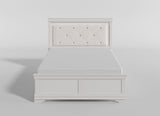 Lana White California King LED Upholstered Panel Bed by Homelegance at Eve Furniture