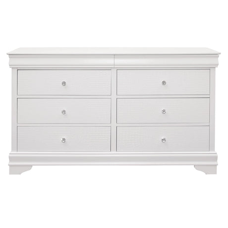 Lana White Dresser by Homelegance at Eve Furniture