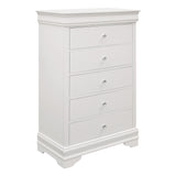 Lana White LED Upholstered Panel Bedroom Set by Homelegance at Eve Furniture