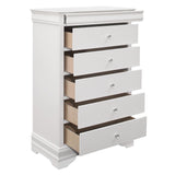 Lana White LED Upholstered Panel Bedroom Set by Homelegance at Eve Furniture