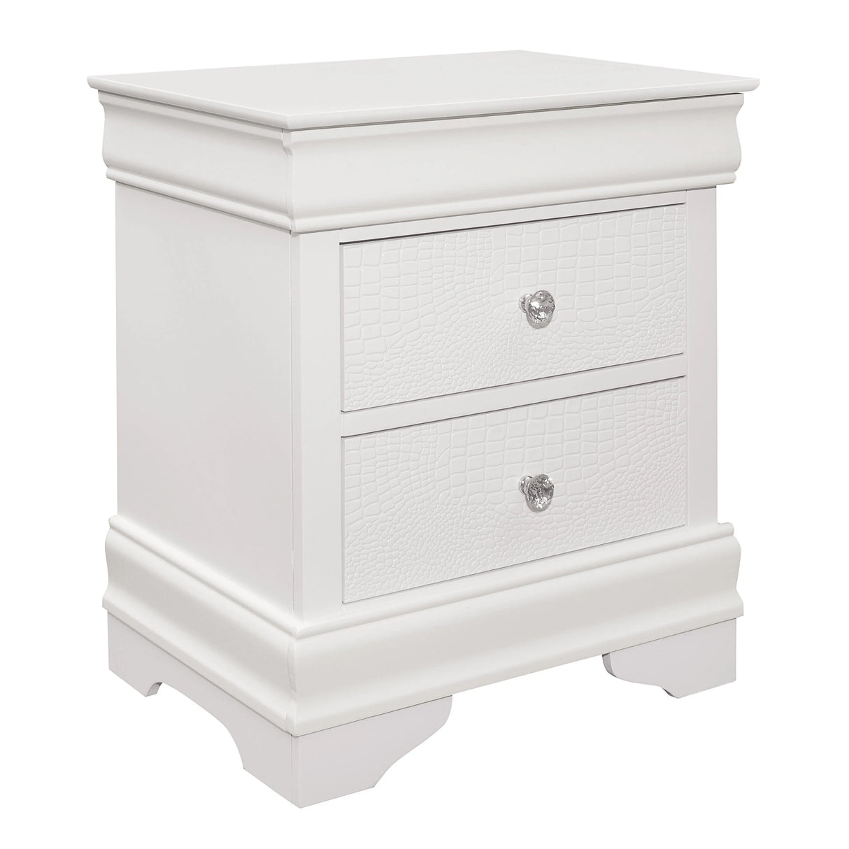 Lana White LED Upholstered Panel Bedroom Set by Homelegance at Eve Furniture