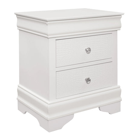Lana White LED Upholstered Panel Bedroom Set by Homelegance at Eve Furniture