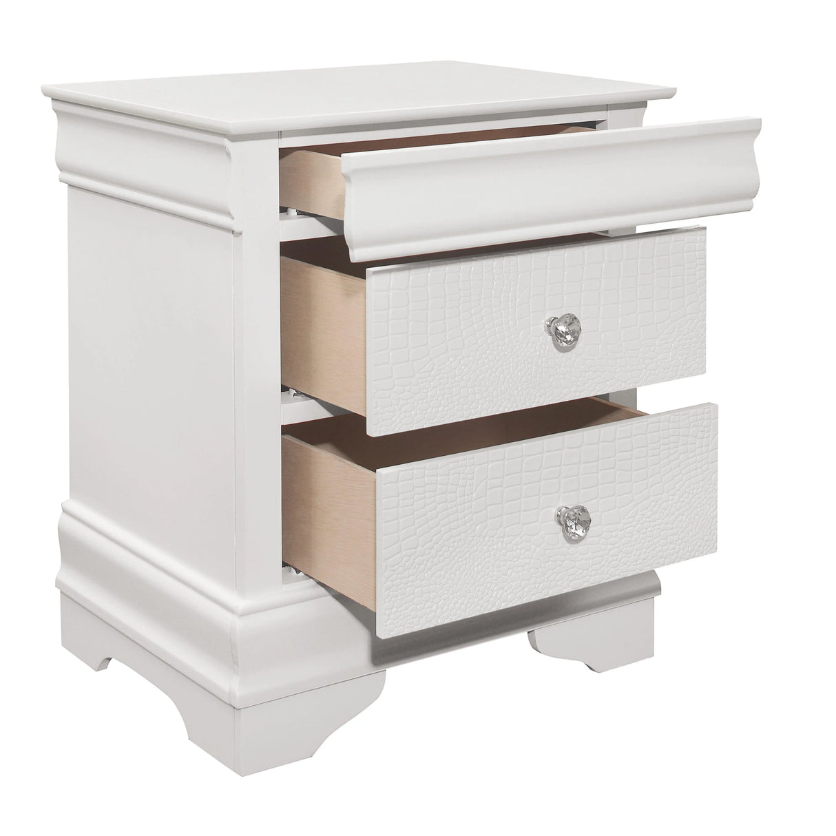 Lana White LED Upholstered Panel Bedroom Set by Homelegance at Eve Furniture