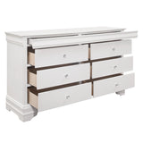 Lana White LED Upholstered Panel Bedroom Set by Homelegance at Eve Furniture
