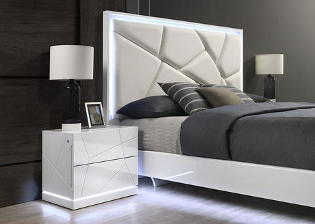 Lana White Platform Bedroom Set by New Era Innovations at Eve Furniture