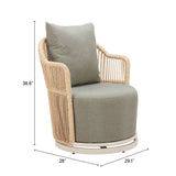Lanai Multicolor Outdoor Swivel Chair by Zuomod at Eve Furniture