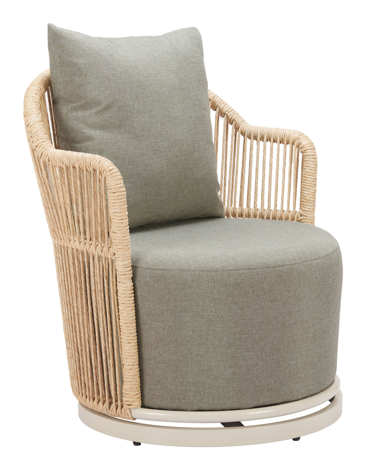 Lanai Multicolor Outdoor Swivel Chair by Zuomod at Eve Furniture