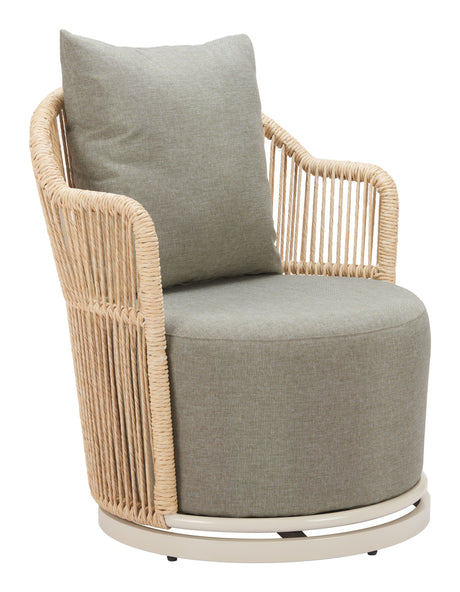 Lanai Multicolor Outdoor Swivel Chair by Zuomod at Eve Furniture