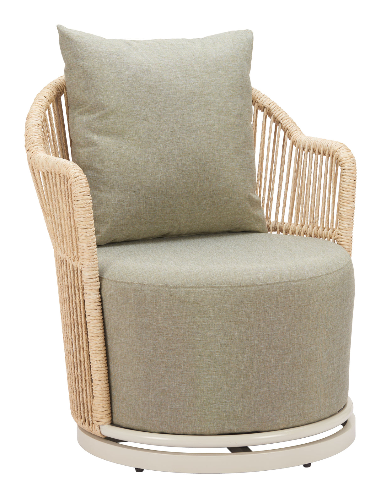 Lanai Multicolor Outdoor Swivel Chair by Zuomod at Eve Furniture