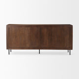 Lance 70.0L x 15.0W x 32.0H Medium Brown Solid Wood Sideboard by Mercana at Eve Furniture