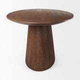 Lance Medium Brown Solid Wood Oval Dining Table by Mercana at Eve Furniture