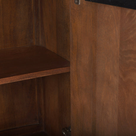 Lance Medium Brown Solid Wood Sideboard by Mercana at Eve Furniture