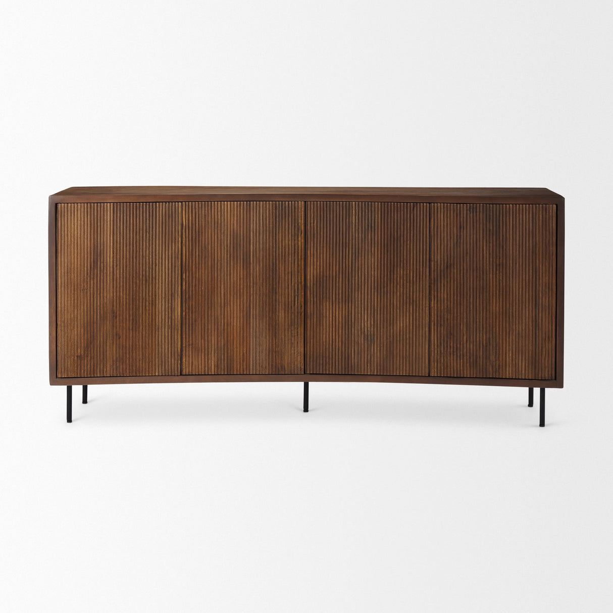 Lance Medium Brown Solid Wood Sideboard by Mercana at Eve Furniture