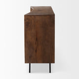 Lance Medium Brown Solid Wood Sideboard by Mercana at Eve Furniture