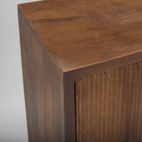Lance Medium Brown Solid Wood Sideboard by Mercana at Eve Furniture
