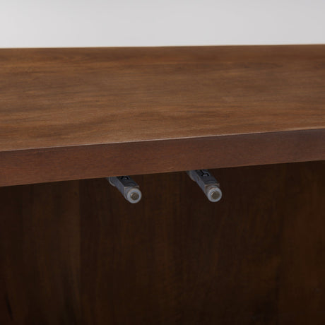 Lance Medium Brown Solid Wood Sideboard by Mercana at Eve Furniture