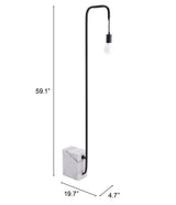 Lancia Floor Lamp Black by Zuomod at Eve Furniture
