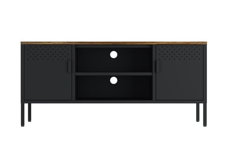 Landen 47" TV Stand in Black by Manhattan Comfort at Eve Furniture