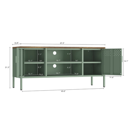 Landen 47" TV Stand in Green by Manhattan Comfort at Eve Furniture