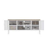 Landen 47" TV Stand in White by Manhattan Comfort at Eve Furniture