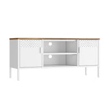 Landen 47" TV Stand in White by Manhattan Comfort at Eve Furniture
